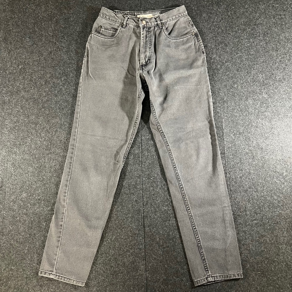 Vintage Bugle Boy Tapered Slim Jeans Womens 4 Gray 90s Grunge High Rise Cotton
